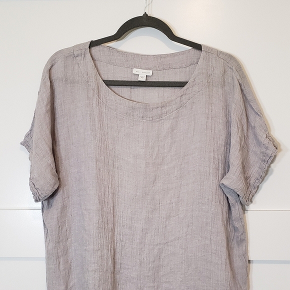 J. Jill Linen Pure Jill Shirt Dress Tunic Gray Lagenloook 100% Linen Sz … - Picture 4 of 12